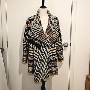 KENISTON multicolor open front cozy cardigan vibrant 3X read measurements EUC